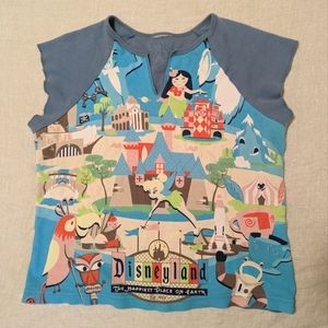 Rare Shag Disneyland 50th Anniversary Blue Shirt